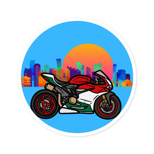 City Motorcycle Sticker